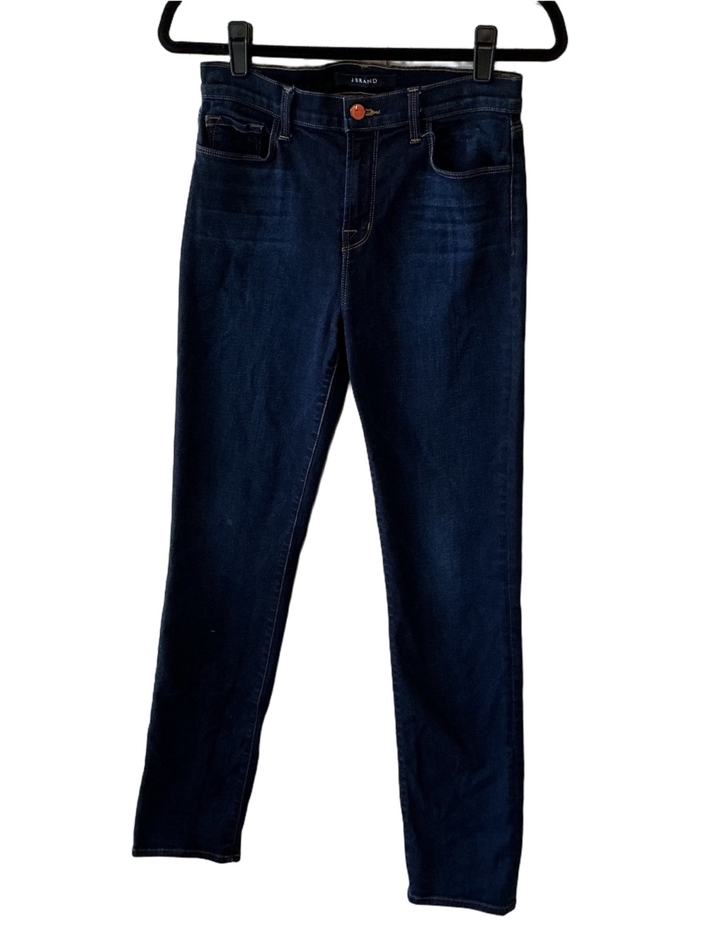 J Brand Maria High-Rise Straight Leg Jeans Indigo Blue Size 28 Classic  Stretch